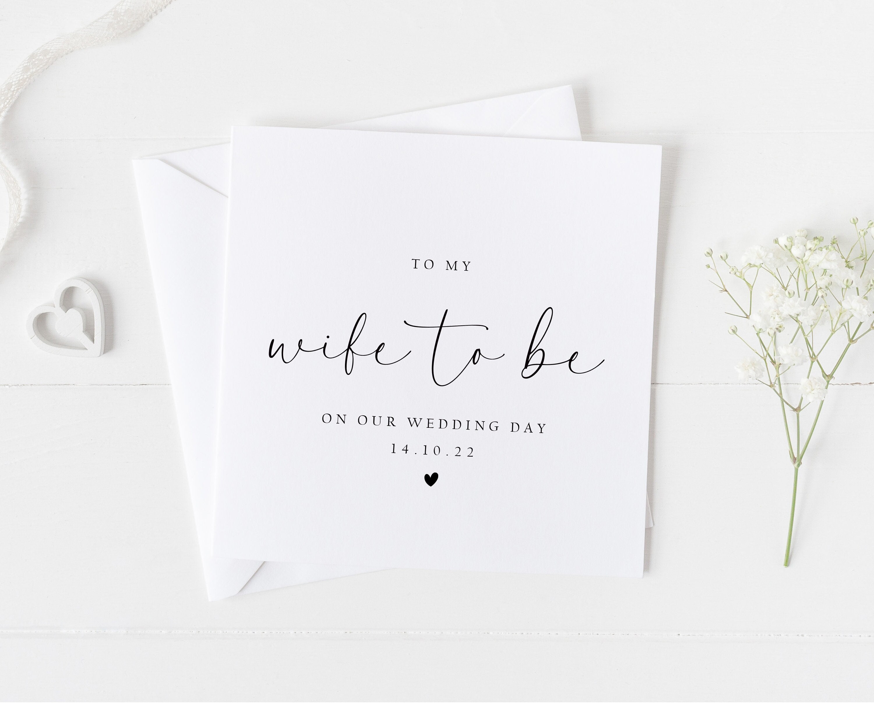 To My Brde On Our Weddng Day Card, To My Wfe Card, Prntable Weddng