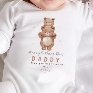 Personalised Father&#39;s Day Sleepsuit, My 1st Father&#39;s Day Outfit, Best Dad Gift, New Dad Gift, Babies 1st Father&#39;s Day Outfit, Gift For Dad