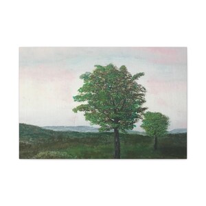 Sister Trees, Original Artwork by BBQBob printed on Matte Canvas, Stretched, 1.25&quot;
