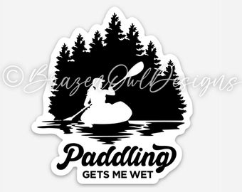 Kayaking Vinyl Sticker | Kayak Sticker | Outdoors Stickers | Water bottle Sticker | Waterproof Sticker | Car Decal | Vinyl Sticker | Kayak