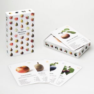 Alte Obstsorten - Ein Quartett  |  |  |  | | | Streuobstwiesen | Bäume | Memory | Montessori Lernspiel | Lernkarten | Schultüte| Permakultur