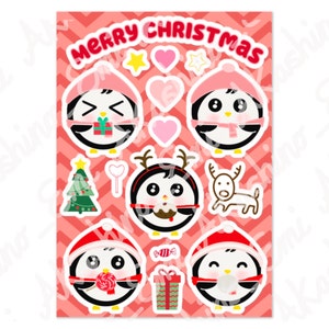 Cute Christmas Penguin Sticker sheet