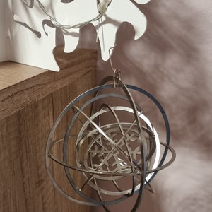 Palline 3D di Natale I Fiocco di neve I Decorazione dell'albero di Natale I CNC Laser e Plasma Cutin I File DXF e SVG