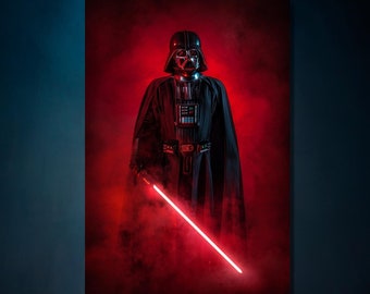 Darth Vader Poster,Starwars Darth Vader Druck auf Leinwand, Midnight Starwars Print Art, Darth Vader Print Art, Clone Wars,Ready To Hang,Geschenk