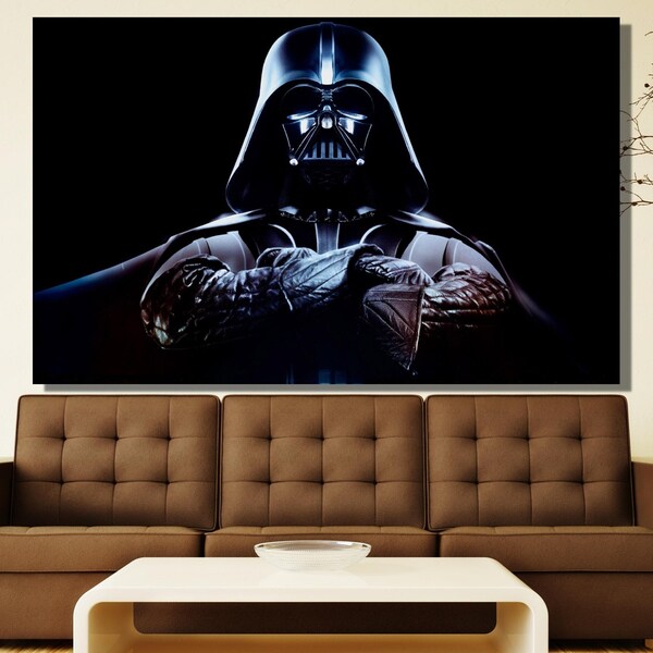 StarWars Movie Poster,Kylo Ren Poster,Darth Vader Poster,Kylo Ren Wall Art,Kylo Ren Canvas Print,Kids Wall Art,Man Cave Decor,Ready to Hang