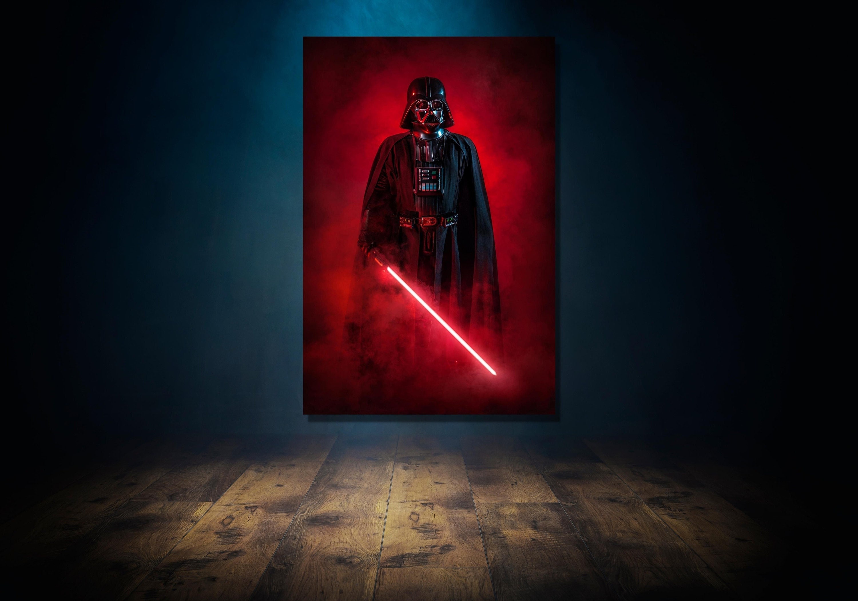 Darth Vader Posterstarwars Darth Vader Print on Canvas Etsy Australia