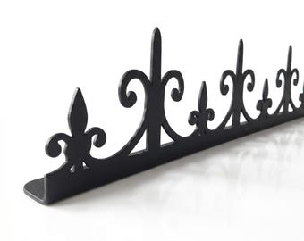 Metal Fence Spikes Black Steel, Fence Top Barrier Panel, Outdoor Wall Edge