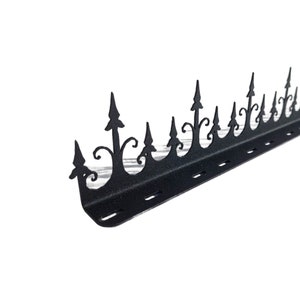 Metal Security Fence Spikes – Gothic Fence Toppers – Black Powder-Coated Anti-Climb Wall Spikes – Decorative & Protective Barrier