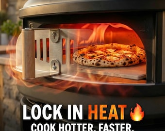 Faster Heating & Heat Retention Door for Gozney Arc XL – Safe Airflow Baffle Door | Stainless Steel Pizza Oven Upgrade