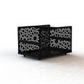 Sleek Scandinavian Black Metal Firewood Rack for Indoor & Outdoor Fireplace Storage - Modern Log Holder