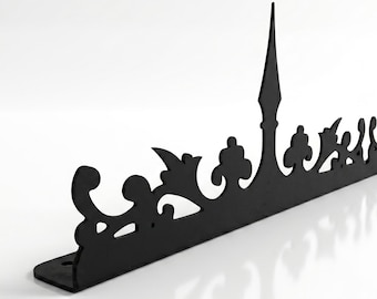 Metal Security Fence Wall Spikes – Decorative Anti Climb Fence Topper | Burglary Deterrent 100cm