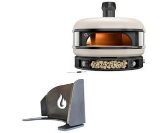 Difusor de calor Gozney Dome Flame Guard Wind Tamer de acero inoxidable para horno de pizza. Sin bordes quemados.