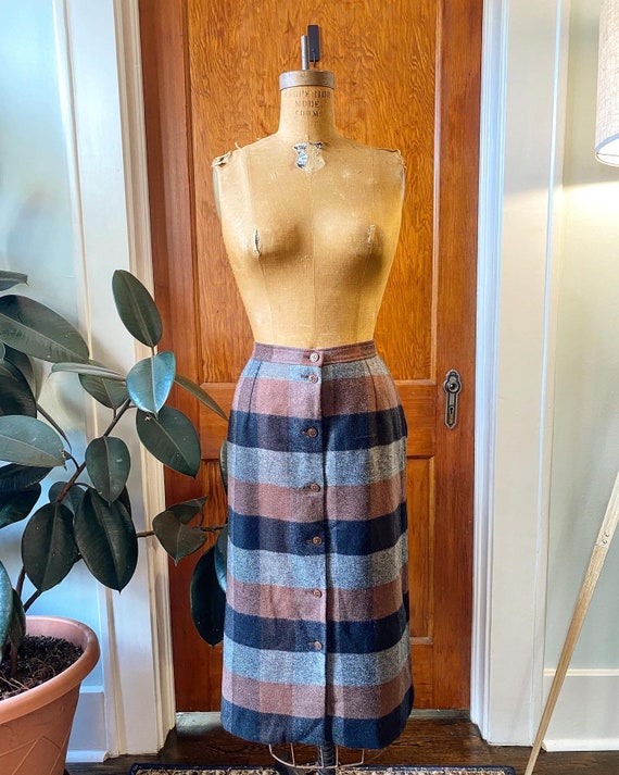 Vintage Valentino Studio Wool-Alpaca Blend Skirt