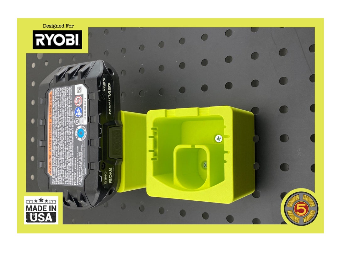 Ryobi Battery Holder Pegboard Mount Battery Mount Ryobi 18V Battery