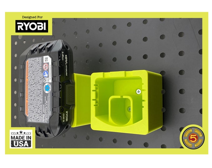 Ryobi Battery Holder Pegboard Mount Battery Mount Ryobi 18V Battery