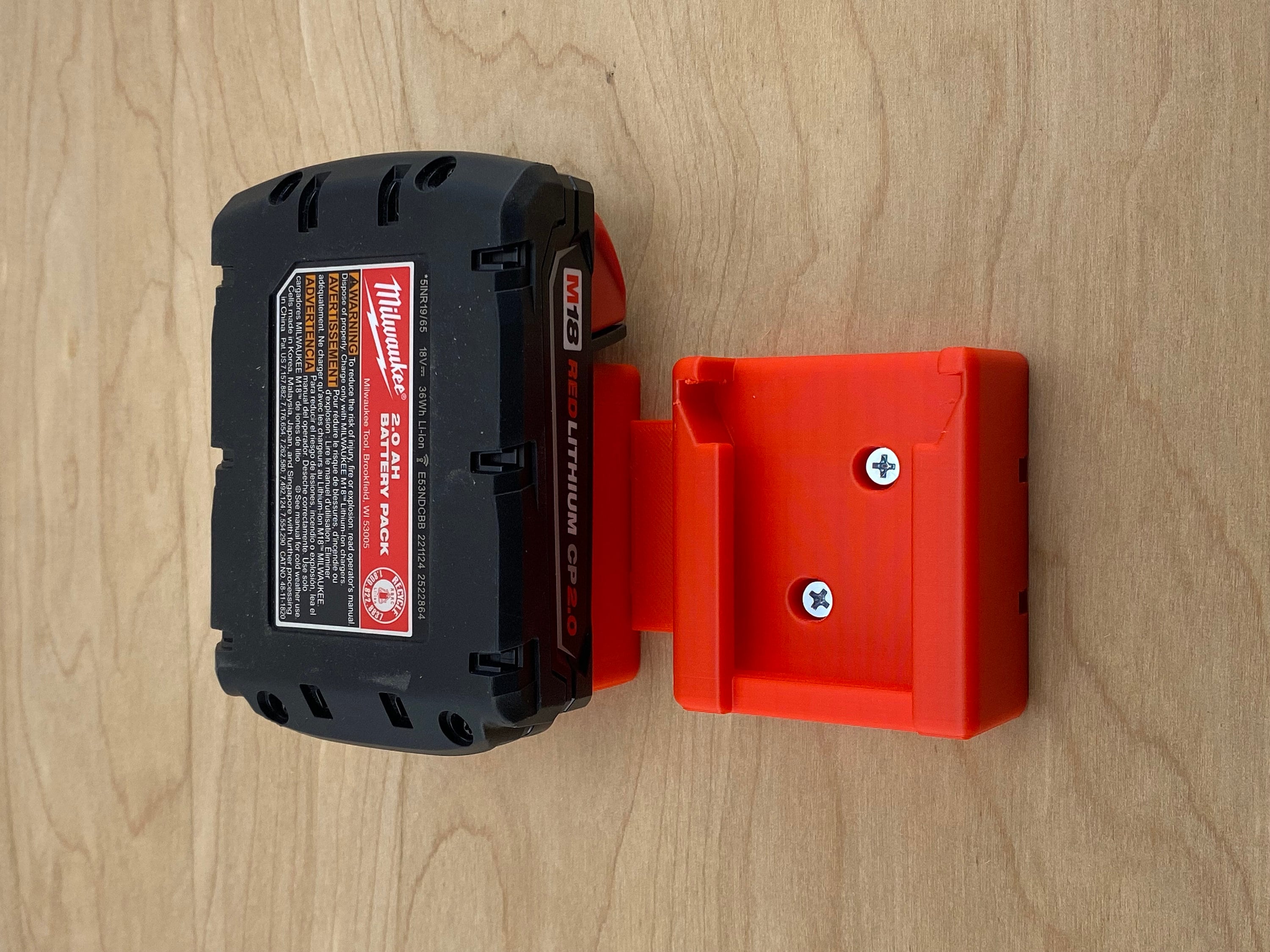 Milwaukee Battery Holder Wall Mount battery Mount Milwaukee Etsy