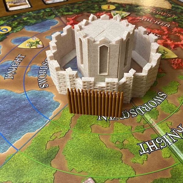 Mejora de piezas de juego para el juego de mesa Castle Panic: Torres, murallas y fortificaciones
