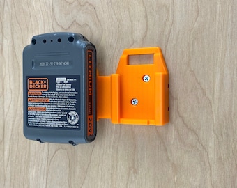 Heavy Duty Modular Battery Holder for Black+Decker 20V – Wall/Shelf/Cabinet Mount Organizer