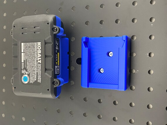 Kobalt Battery Holder Pegboard Mount Battery Holder for Kobalt 24V Battery Garage Organization Tool Hanger Organization Workbench Dad Gift Etsy