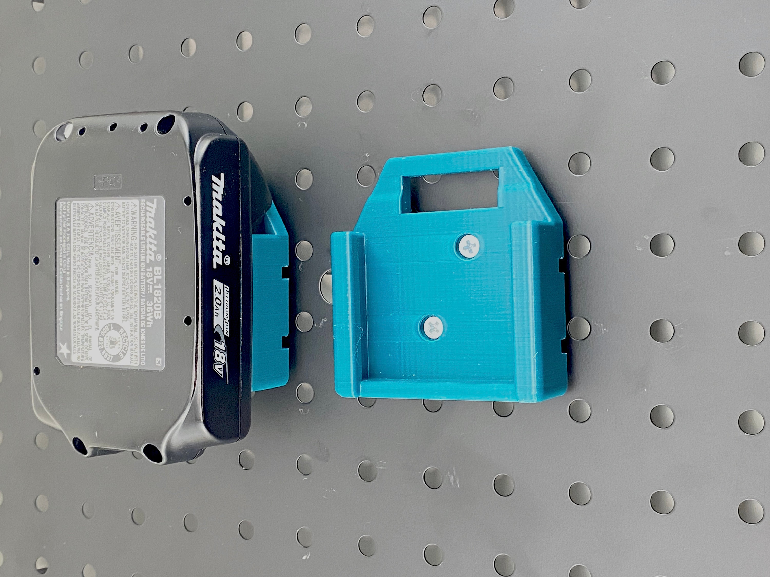 Makita Battery Holder Pegboard Mount Battery Holder for Etsy