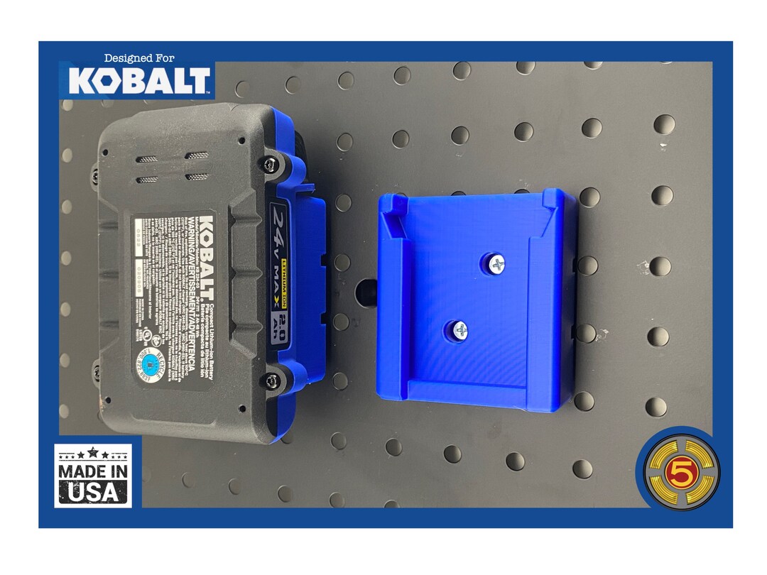 Kobalt Battery Holder Pegboard Mount Battery Holder for Etsy