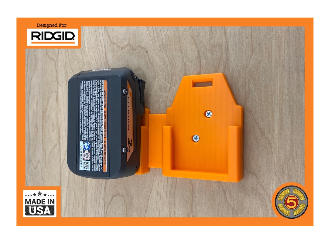RIDGID Battery Holder Wall Mount Battery Mount RIDGID 18V Battery