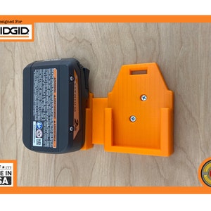 RIDGID Battery Holder Wall Mount - Battery Mount RIDGID 18V Battery Holder Under Shelf Mount RIDGID 18V Battery Holder Cabinet Mount Gift