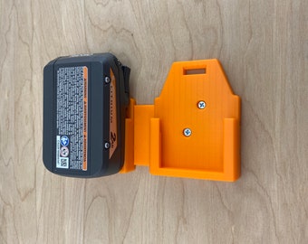 Heavy Duty Modular Battery Holder for RIDGID 18V – Wall/Shelf/Cabinet Mount Organizer
