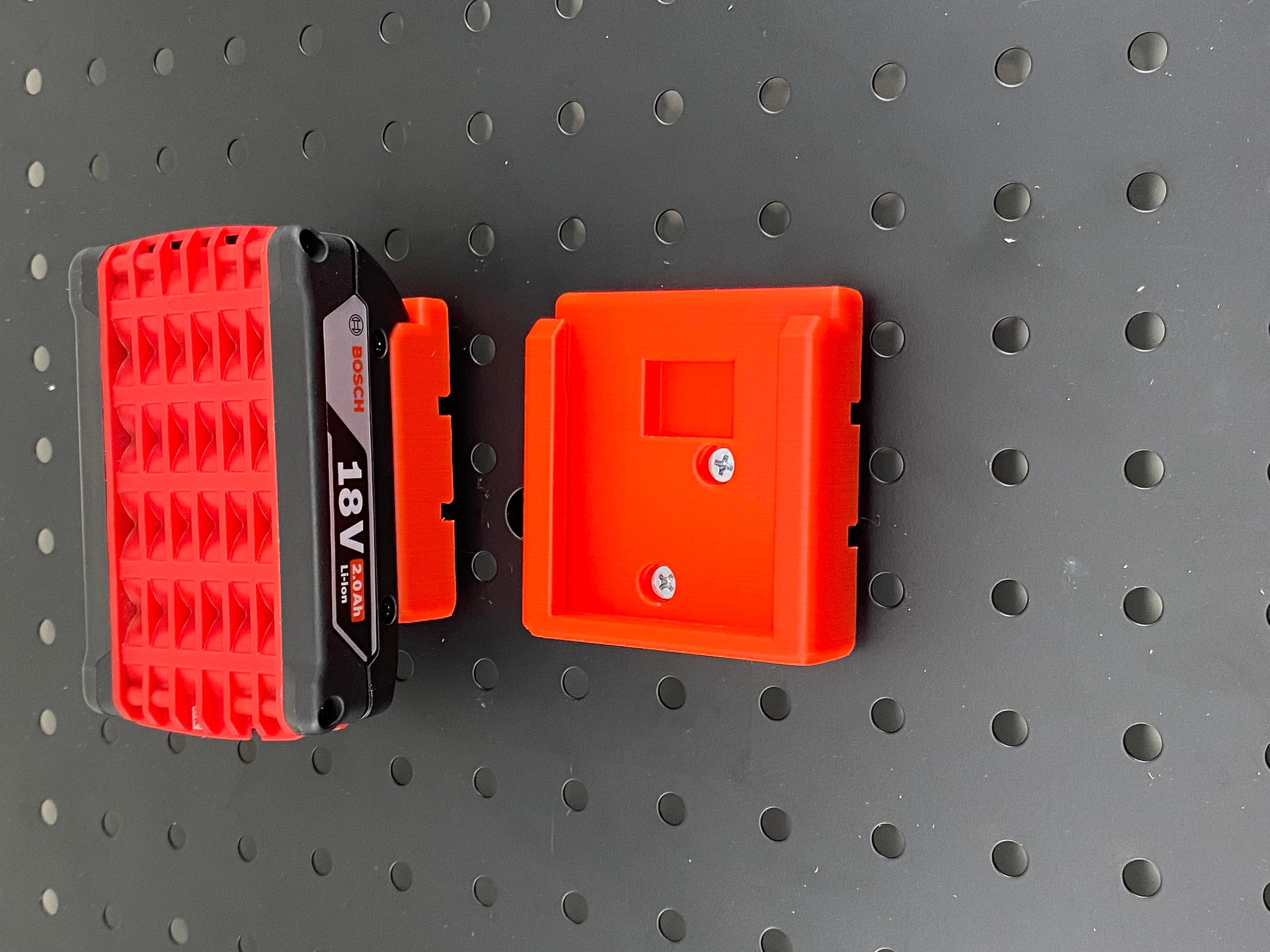 Bosch Battery Holder Pegboard Mount Battery Mount Bosch 18V Etsy