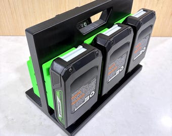 BattCaddy X6 - Portable Battery Holder for Greenworks 24V - 6 Slot Battery Caddy