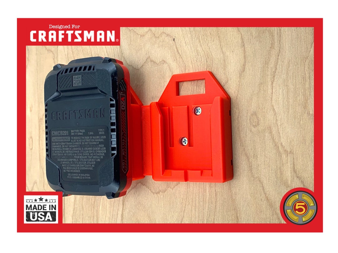 Craftsman Battery Holder Wall Mount battery Mount Craftsman V20 Battery
