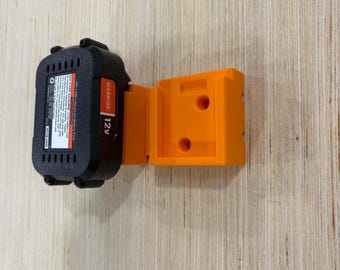 Heavy Duty Modular Battery Holder for Warrior 12V - Wall/Shelf/Cabinet Mount Organizer