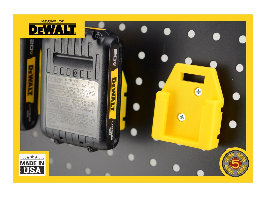 Dewalt Battery Holder Pegboard Mount Battery Mount Dewalt 20V Battery