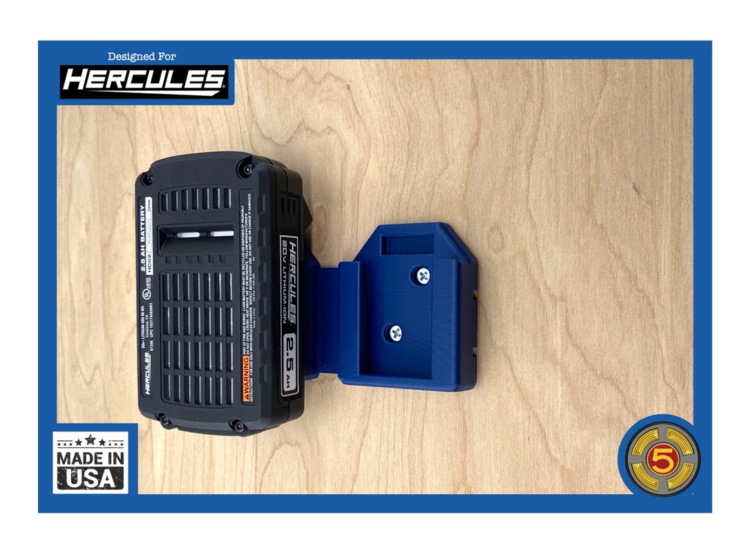 Hercules 20V Battery Holder Wall Mount Battery Holder for Hercules 20V