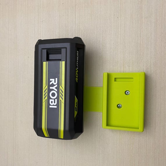 Heavy Duty Modular Battery Holder for Ryobi 40V - Wall/Shelf/Cabinet Mount Organizer