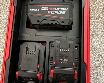 BattBox - 3 Slot Battery Organizer Insert for Milwaukee Packout (48-22-8435) and M18 Batteries