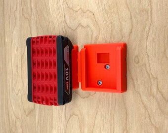 Heavy Duty Modular Battery Holder for Bosch 18V – Wall/Shelf/Cabinet Mount Organizer