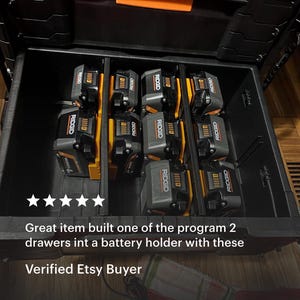 Soporte modular de batería resistente para RIDGID de 18 V: organizador para pared, estante o armario imagen 4