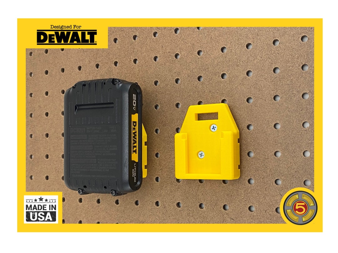Dewalt Battery Holder Pegboard Mount Battery Mount Dewalt 20V Battery