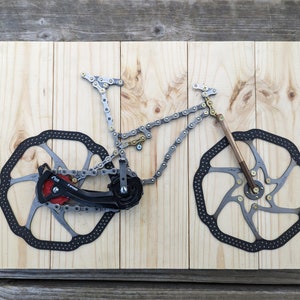 Recycled bike art  17 1/2&quot; x 12&quot;
