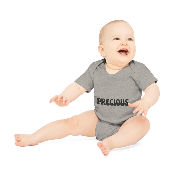 Baby Organic Short Sleeve Bodysuit "Precious"