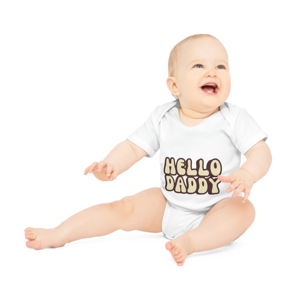 Baby Organic Short Sleeve Bodysuit / Daddy Announcement