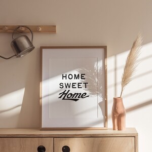 Home Sweet Home Digital Print, Digital Prints Download, Digital Download Wall Print, Modern Wall Decor, Printable Art