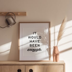 Dayenu It Would Have Been Enough Digital Print, Digital Prints Download, Digital Download Wall Print, Modern Wall Decor, Printable Art