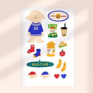 Hunde Aufkleber｜Sticker｜Süße Aufkleber Blatt｜Wasserdichte Vinyl-Aufkleber für Flaschen, Laptop, Telefon, Planer, Dekor und mehr ｜Kostenloser Versand