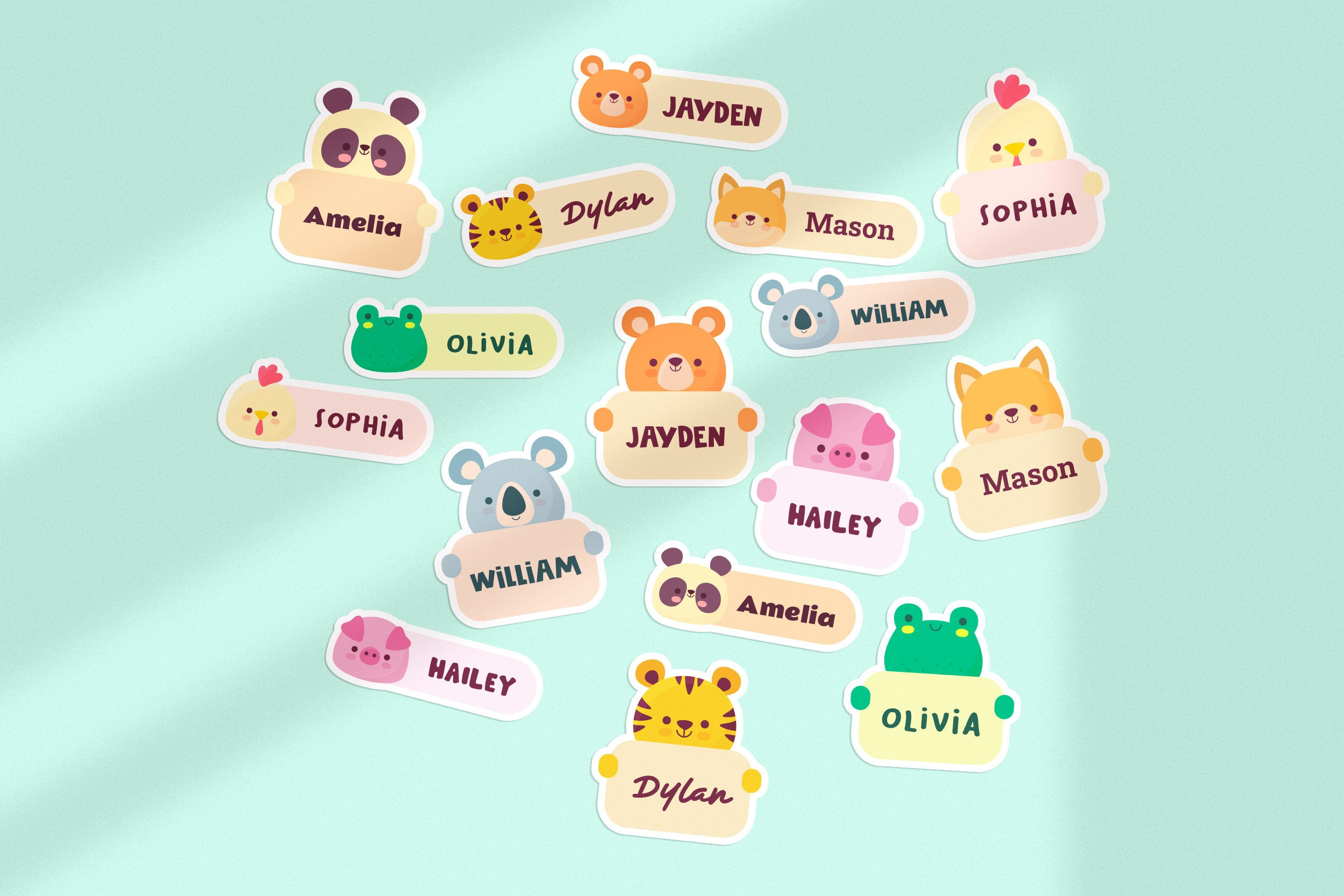 100 X Personalized Name Labels Perfect Kids Daycare and School Supplys Tag  Labels Cute Children's Name Label Pack KDS1 Waterproof Safe 