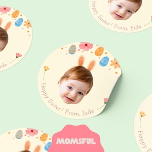 Paassticker: gepersonaliseerde paassticker, aangepaste paassticker, paassticker, paasfeestgunst, goodiebag, gratis verzending