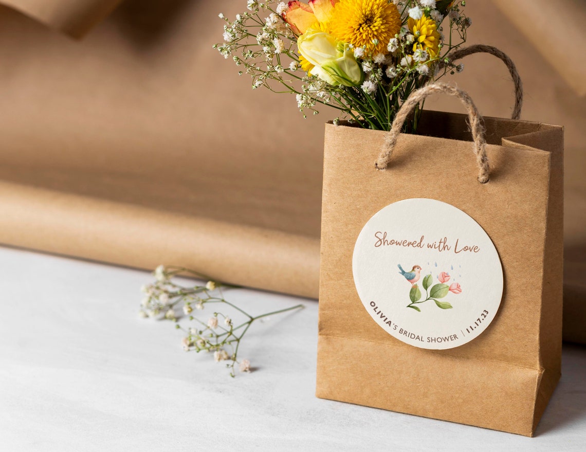 Sticker For Baridal Packing Bridal Shower Sticker|custom Bridal Shower Sticker|personalized Favor ...