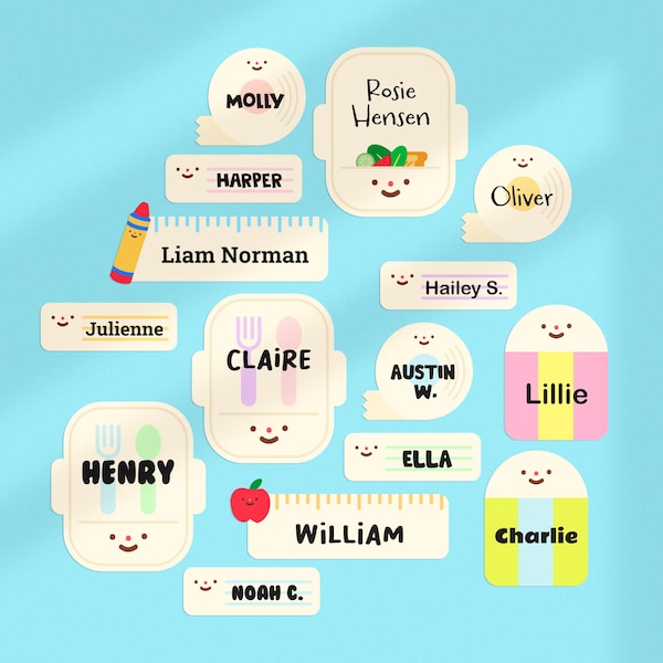 Custom Name Label｜Personalized Kids Name Sticker for School, Daycare, Preschool｜Exclusively on Etsy | New Design｜New Font ｜Personalization
