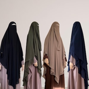 Luxurious diamond chiffon khimar